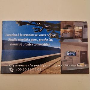 studio meublé au RDC , proche lac