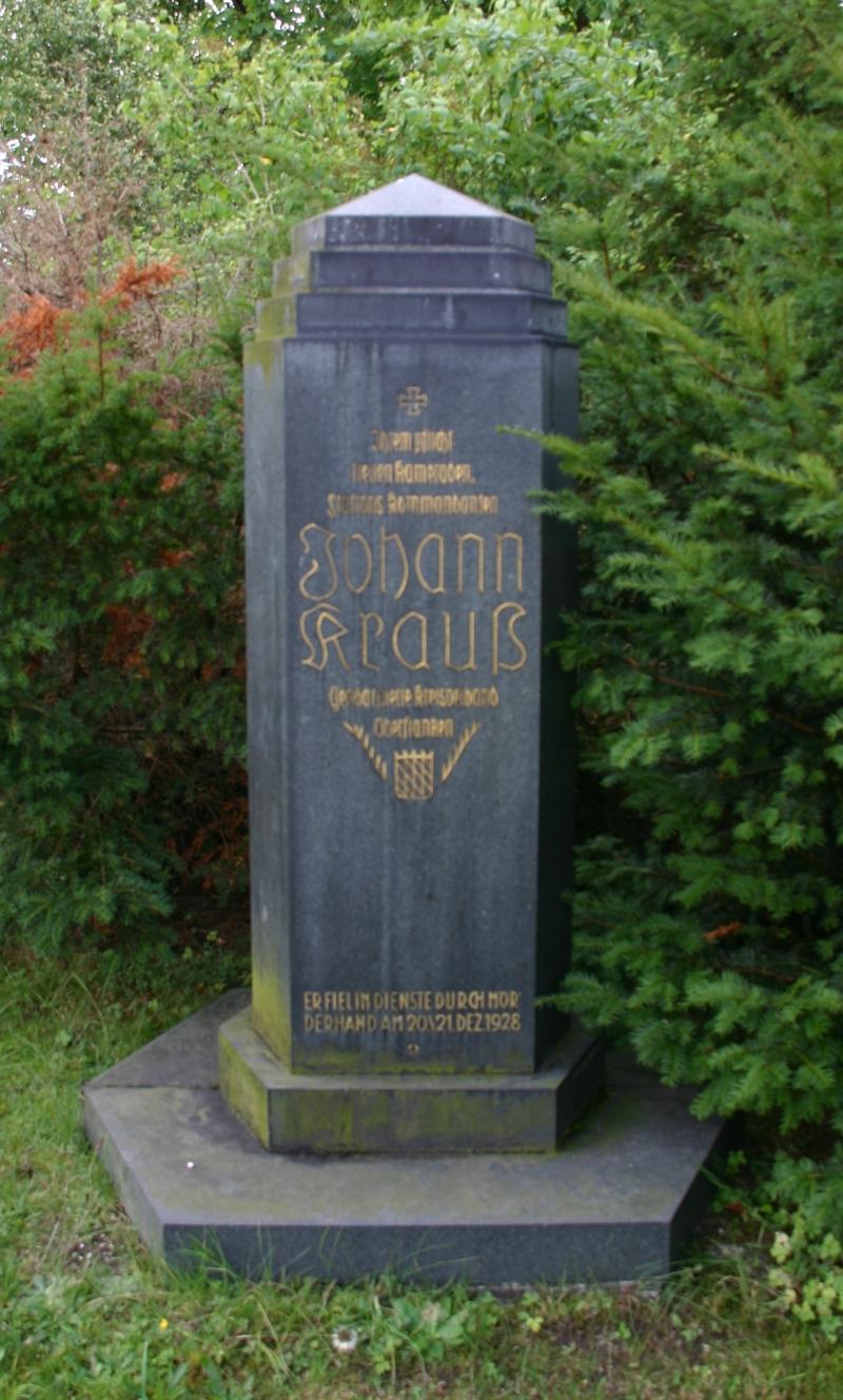 Gedenkstein fur Johann Krauss